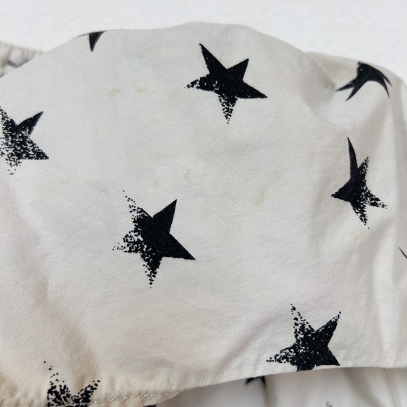 J. CREW CREWCUTS Girls cream and black star print tiered skirt sz 4/5 - Picture 4 of 10